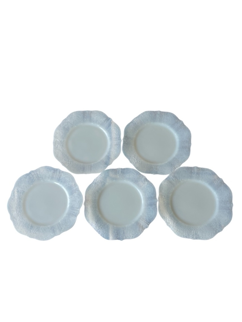 5 American Sweetheart Monax (White) collection by MacBeth-Evans 6 Inch Plates